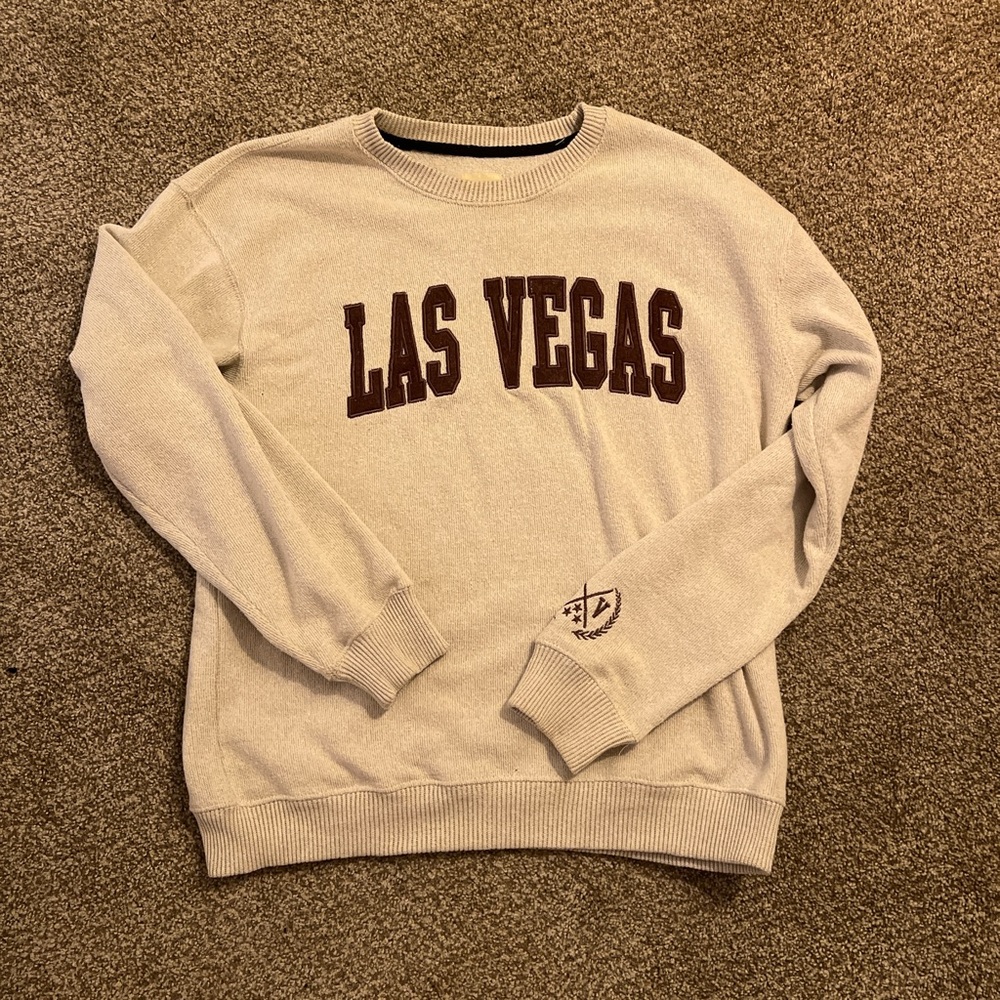 Vintage Las Vegas Cream and brown crewneck sweatshirt